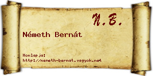 Németh Bernát névjegykártya