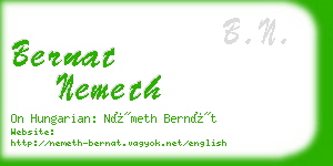 bernat nemeth business card